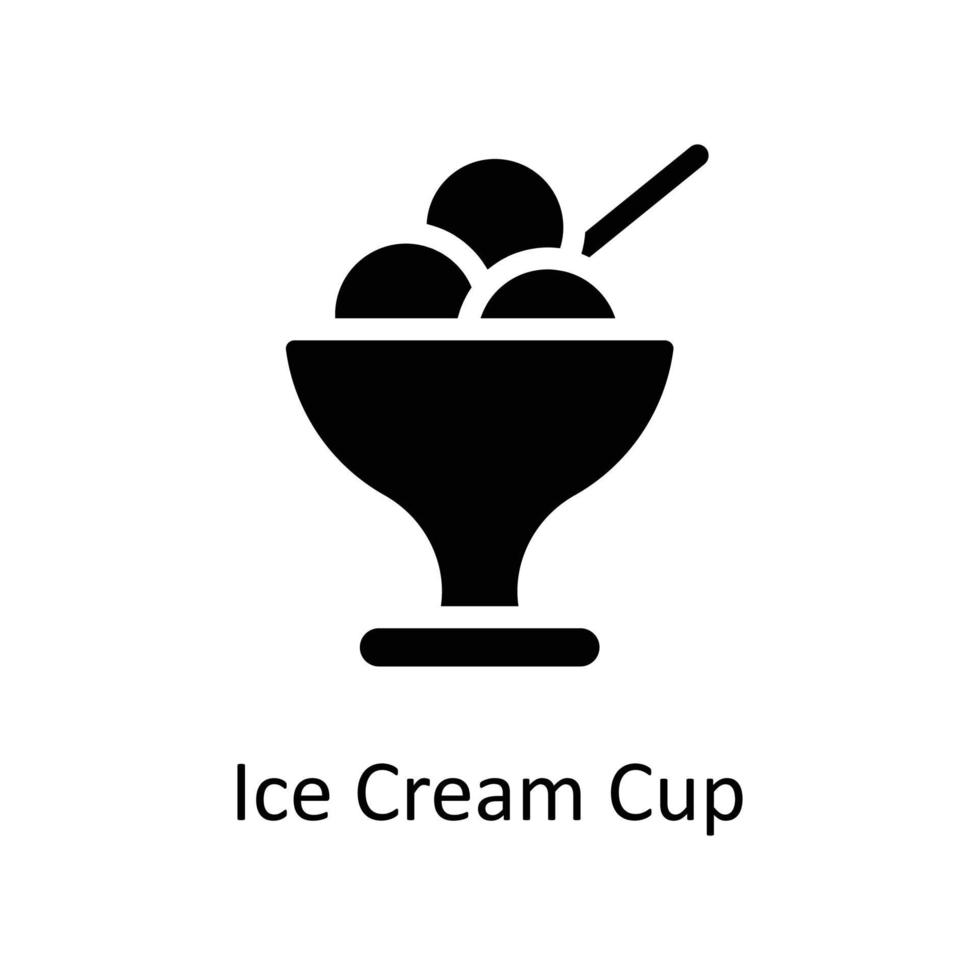 ghiaccio crema tazza vettore solido icone. semplice azione illustrazione azione