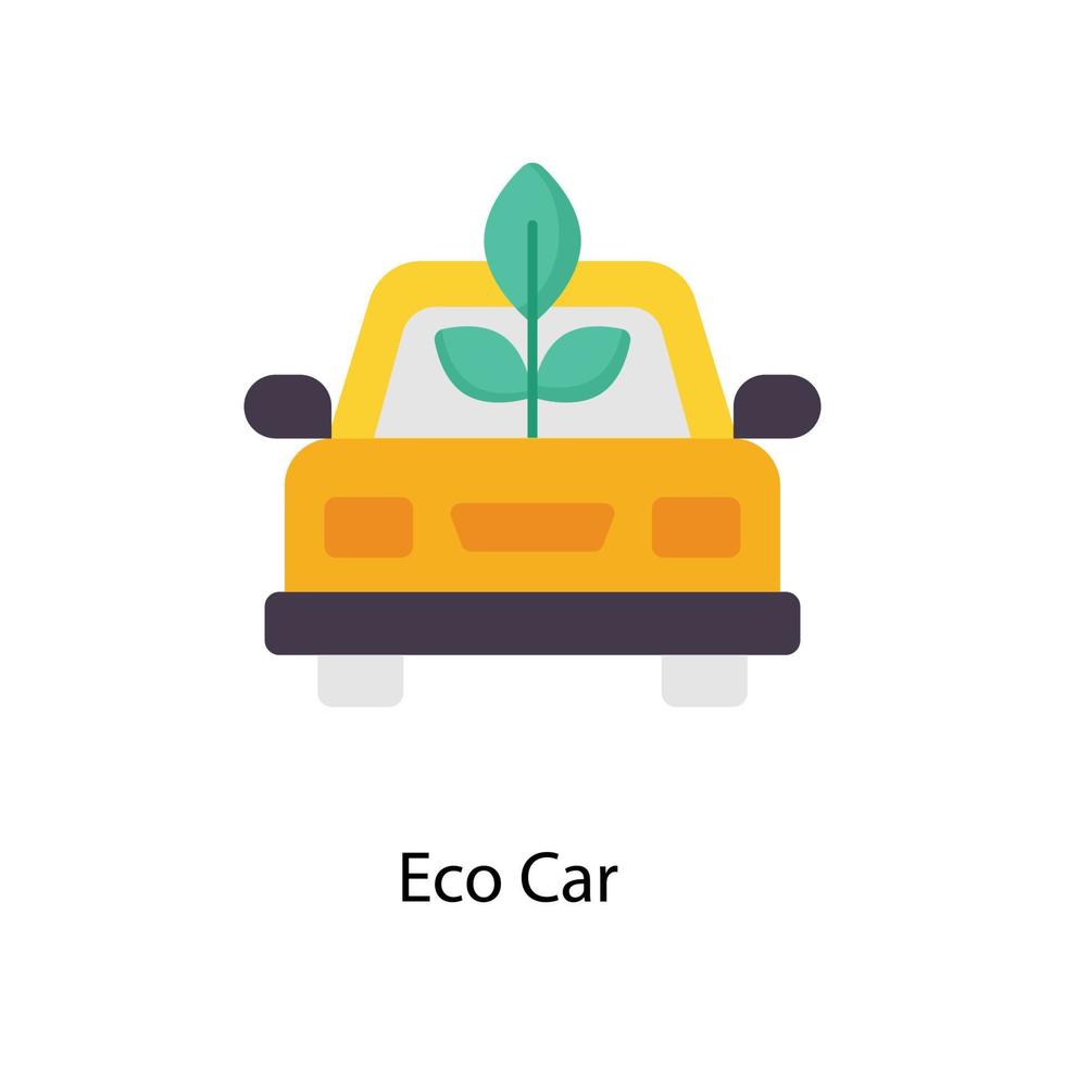 eco auto vettore piatto icone. semplice azione illustrazione azione