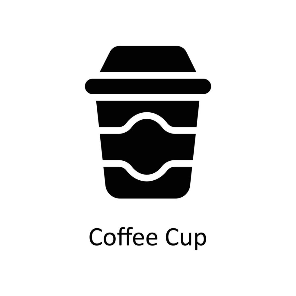 caffè tazza vettore solido icone. semplice azione illustrazione azione