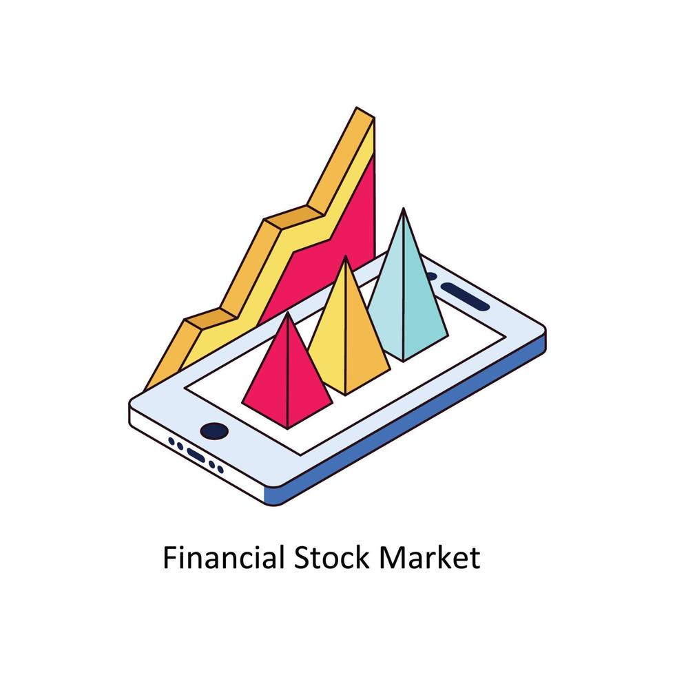 finanziario azione mercato vettore isometrico icone. semplice azione illustrazione azione