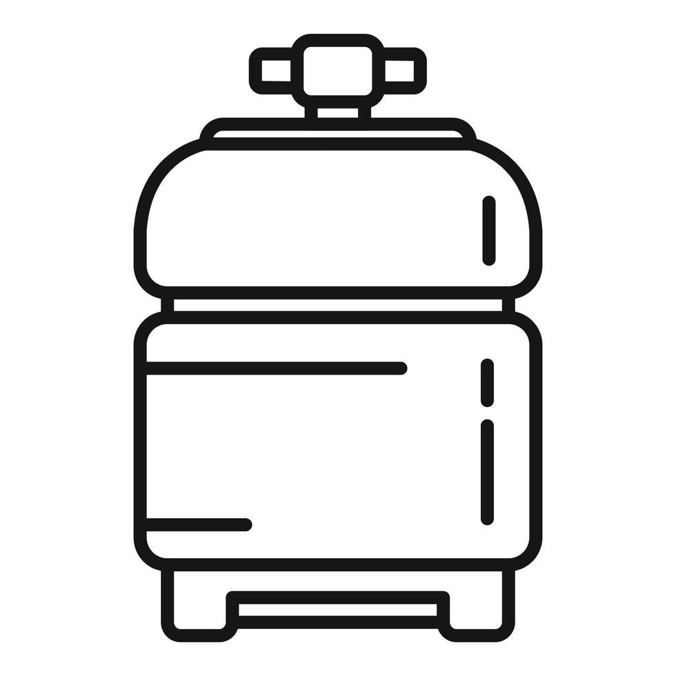 pulizia acqua serbatoio icona schema vettore. filtro attrezzatura vettore