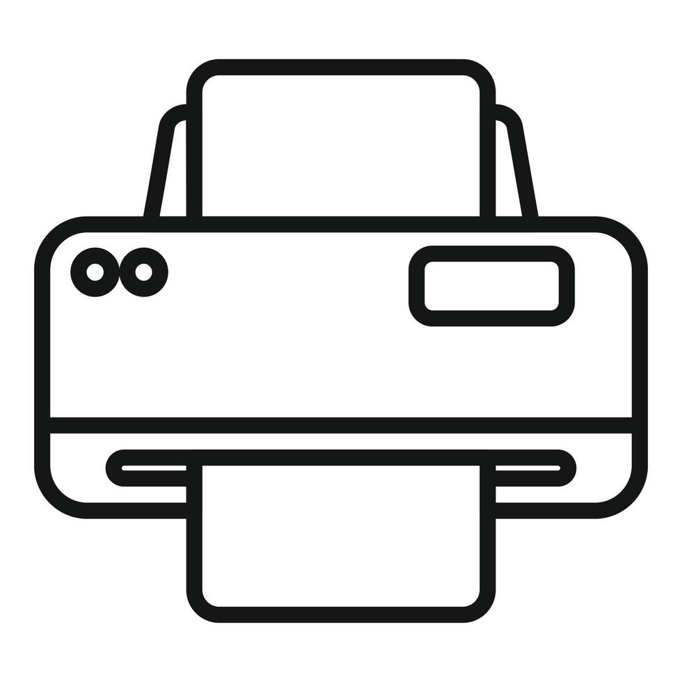 casa stampante icona schema vettore. digitale Stampa vettore