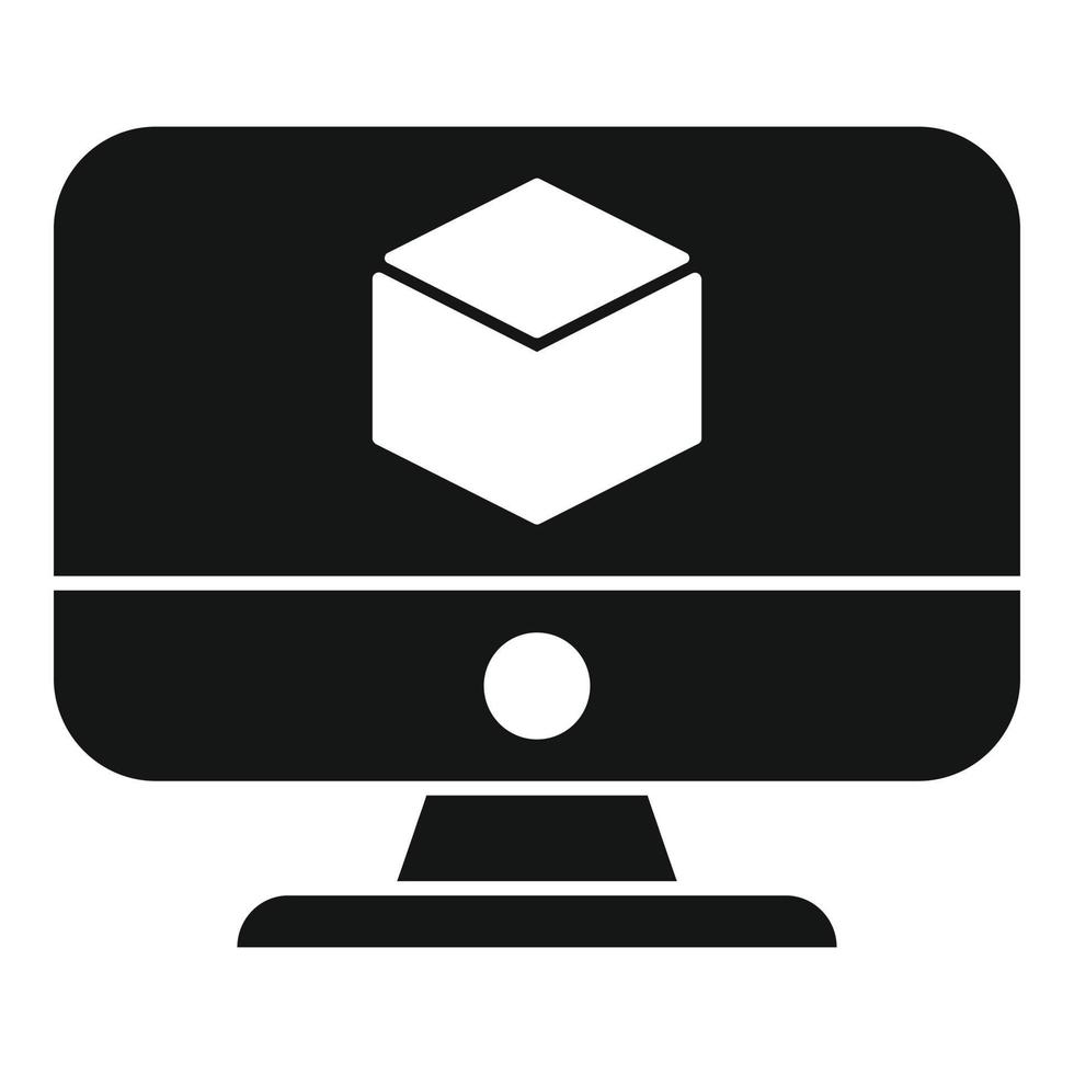 computer blockchain icona semplice vettore. digitale moneta vettore