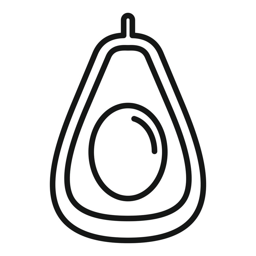 avocado icona schema vettore. cibo proteina vettore