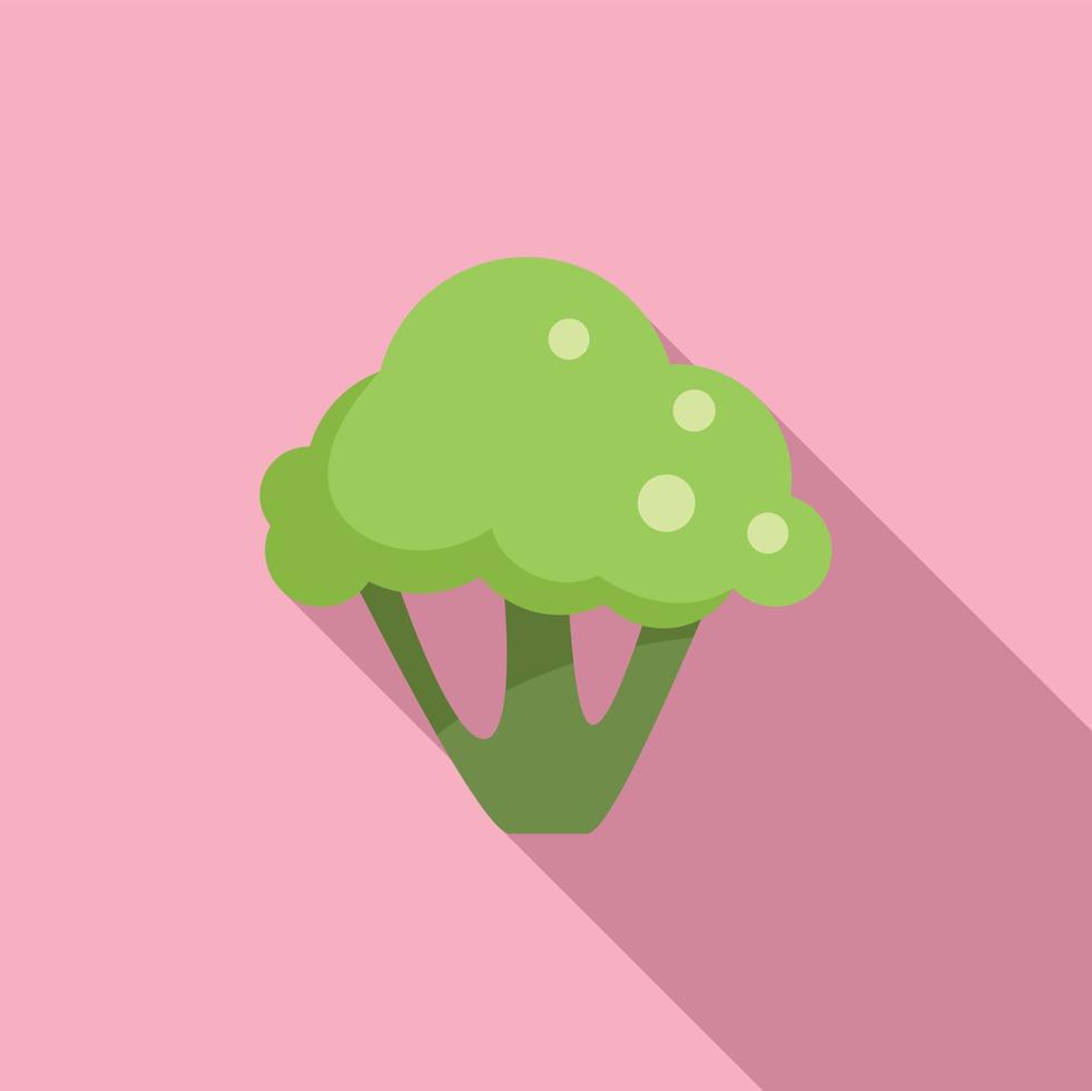 broccoli icona piatto vettore. cibo proteina vettore