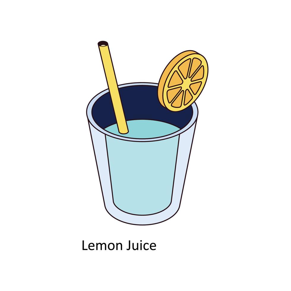 Limone succo vettore isometrico icone. semplice azione illustrazione azione