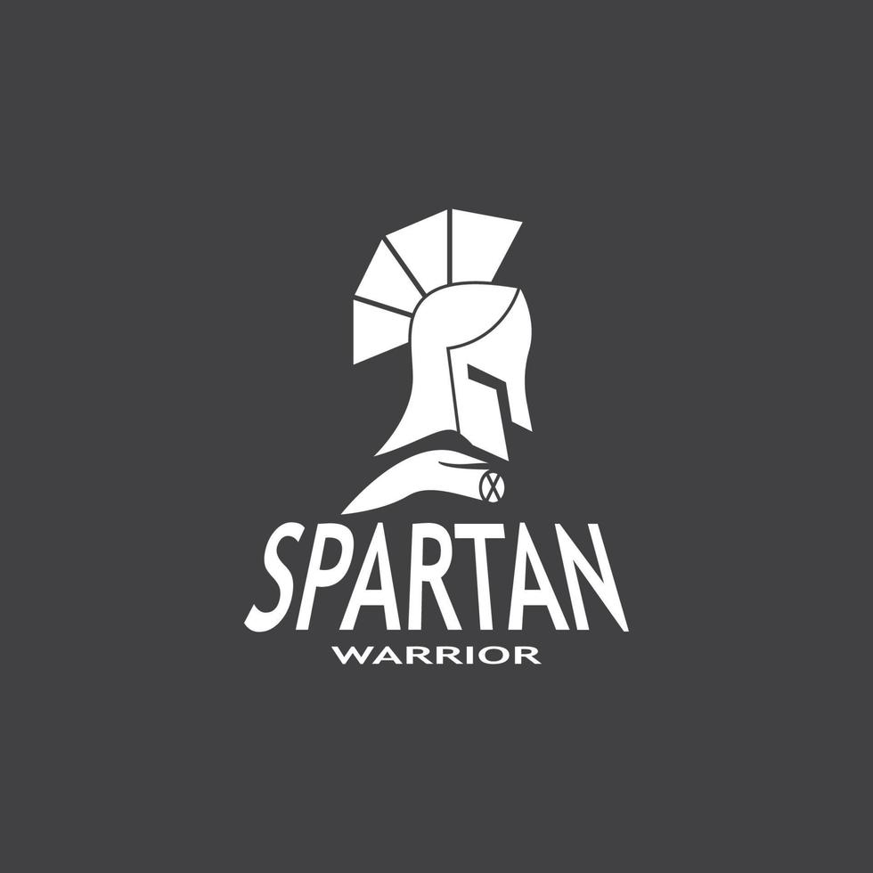 spartano logo vettore sparta logo vettore spartano casco logo modello icona simbolo