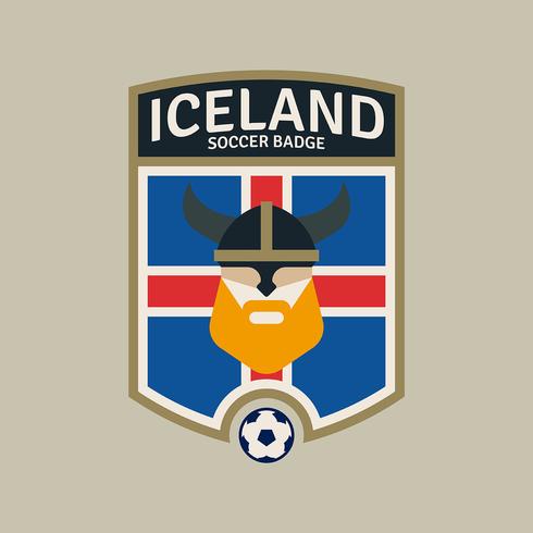 Distintivi di calcio della Coppa del mondo d'Islanda vettore