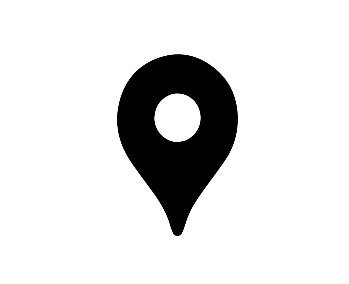 Google carta geografica logo simbolo nero design vettore illustrazione