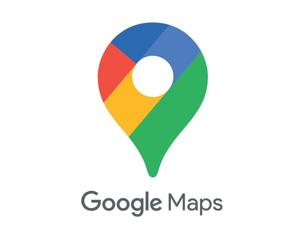Google carta geografica logo simbolo con nome design vettore illustrazione