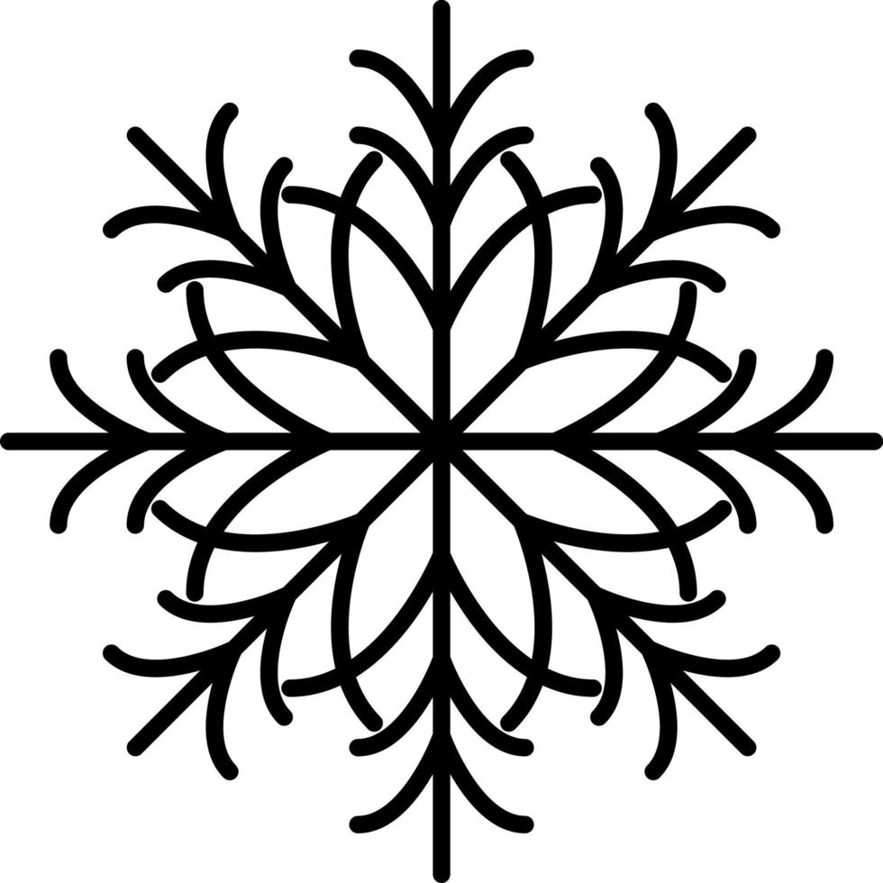 fiocco di neve icona vettore. illustrazione di fiocco di neve vettore