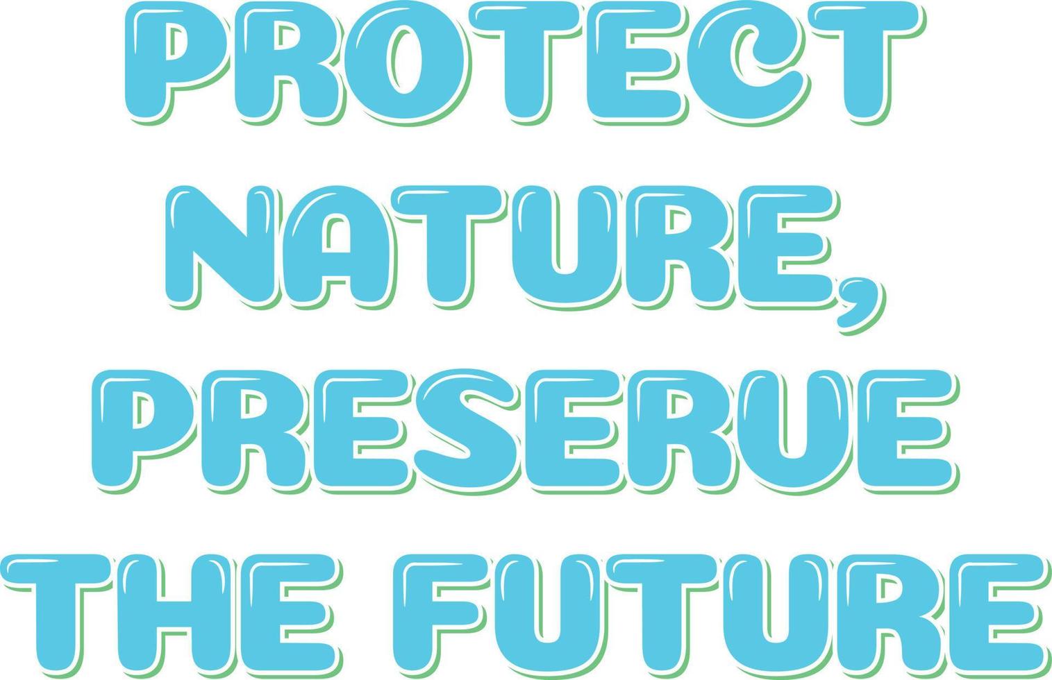 preservare il futuro con natura vettore