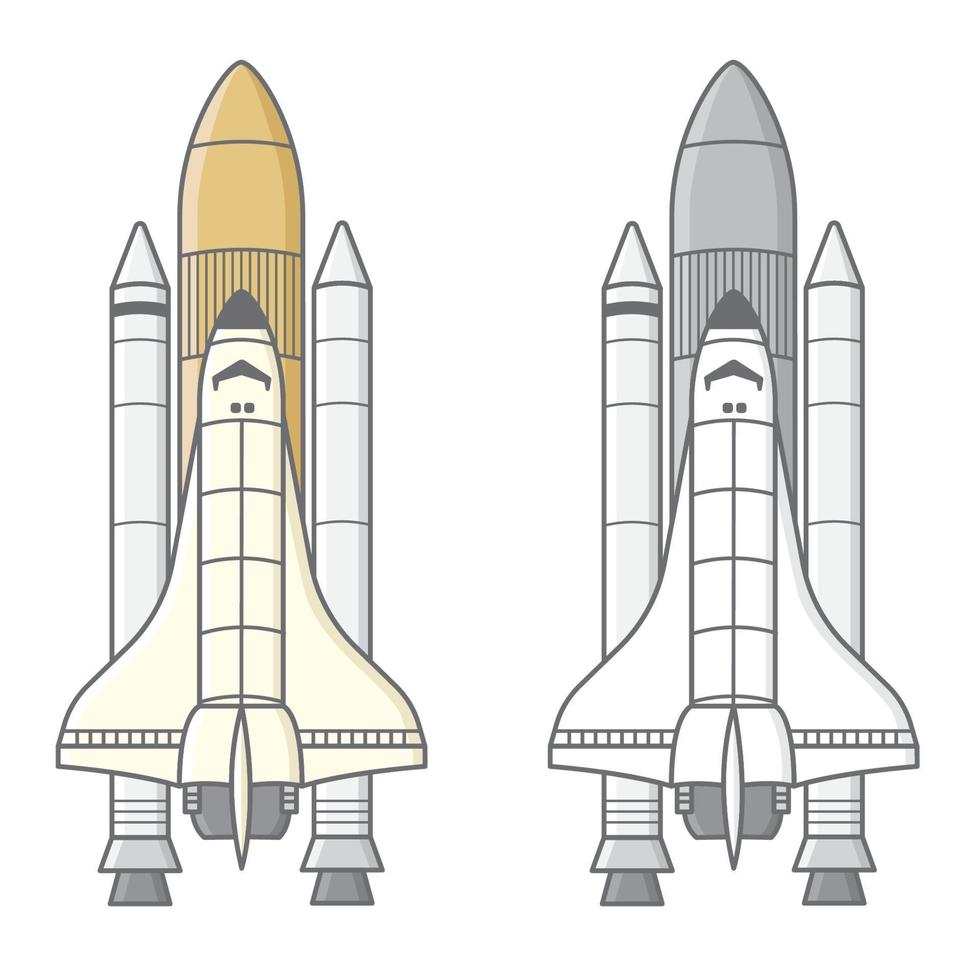 illustrazione piana di vettore del razzo