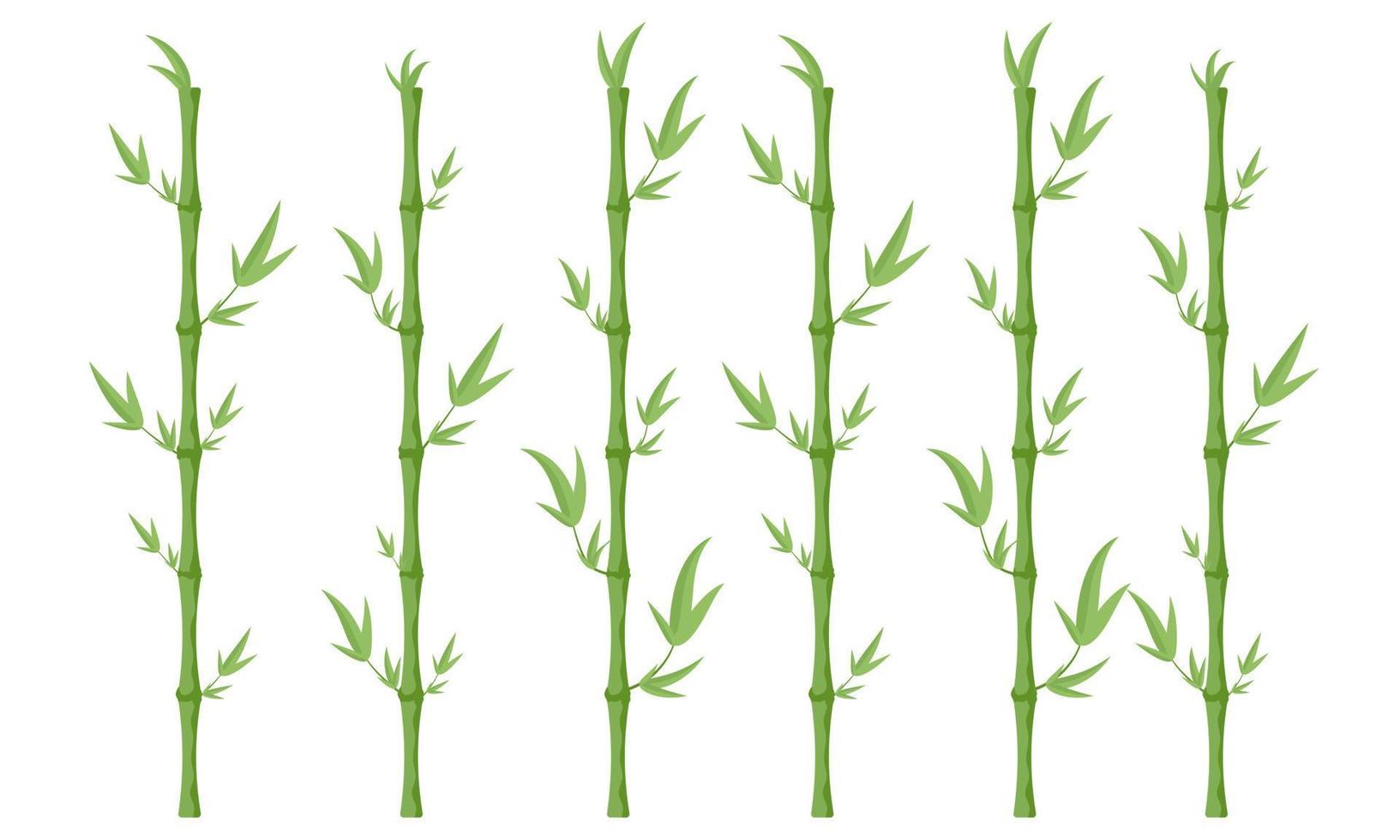 impostato di bambù steli. vettore illustrazione.