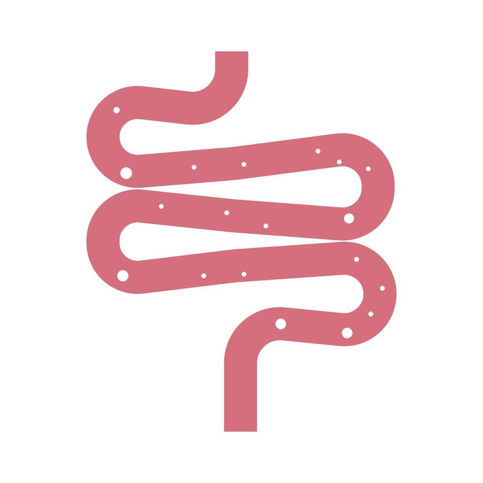 intestino semplice icona vettore