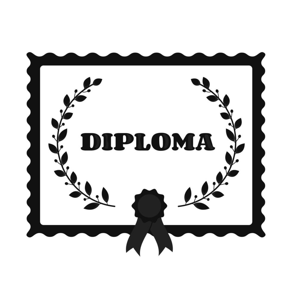 diploma certificato distintivo congratulazioni laureati grad vettore