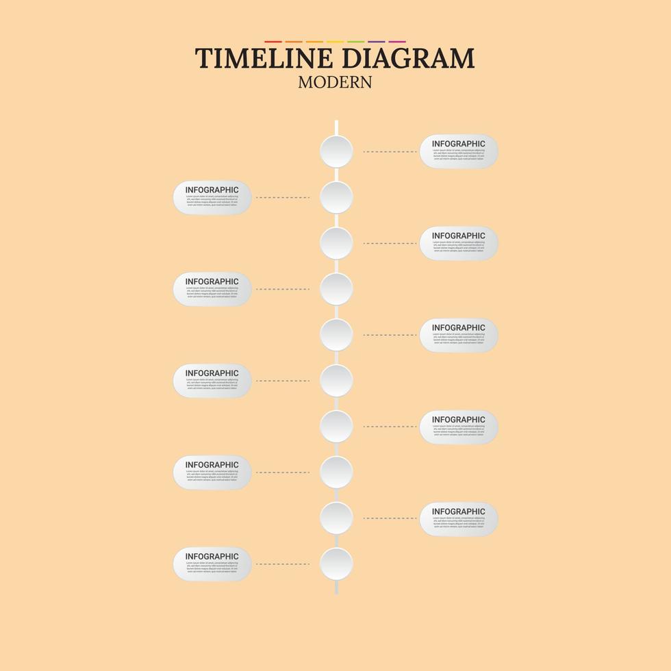 attività commerciale Informazioni grafico modello 10 passaggi design semplice 3 modello, presentazione Informazioni grafico vettore Stampa