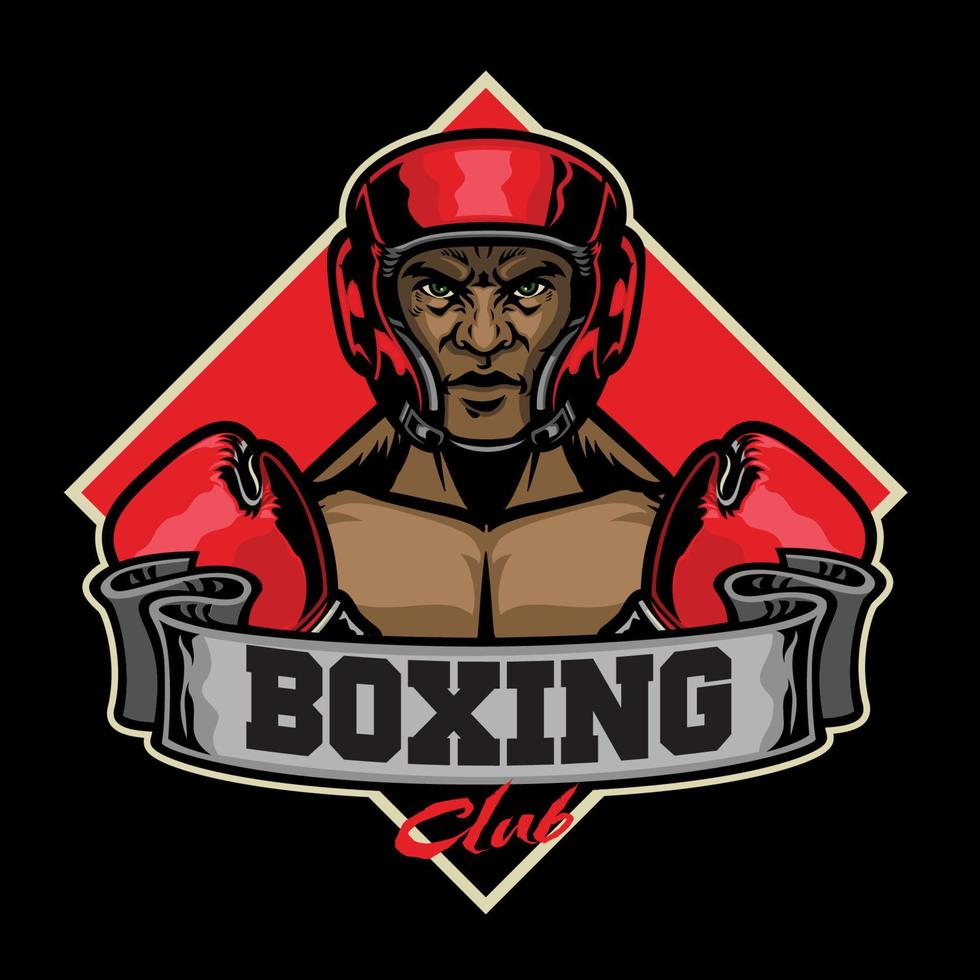 boxe club distintivo vettore