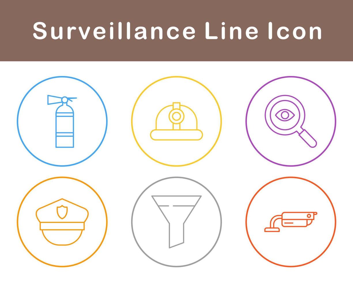 sorveglianza vettore icona impostato