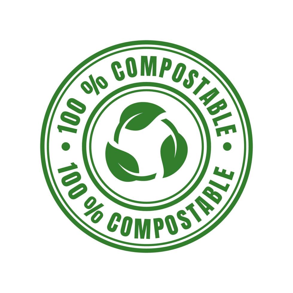 compostabile icona vettore design modelli