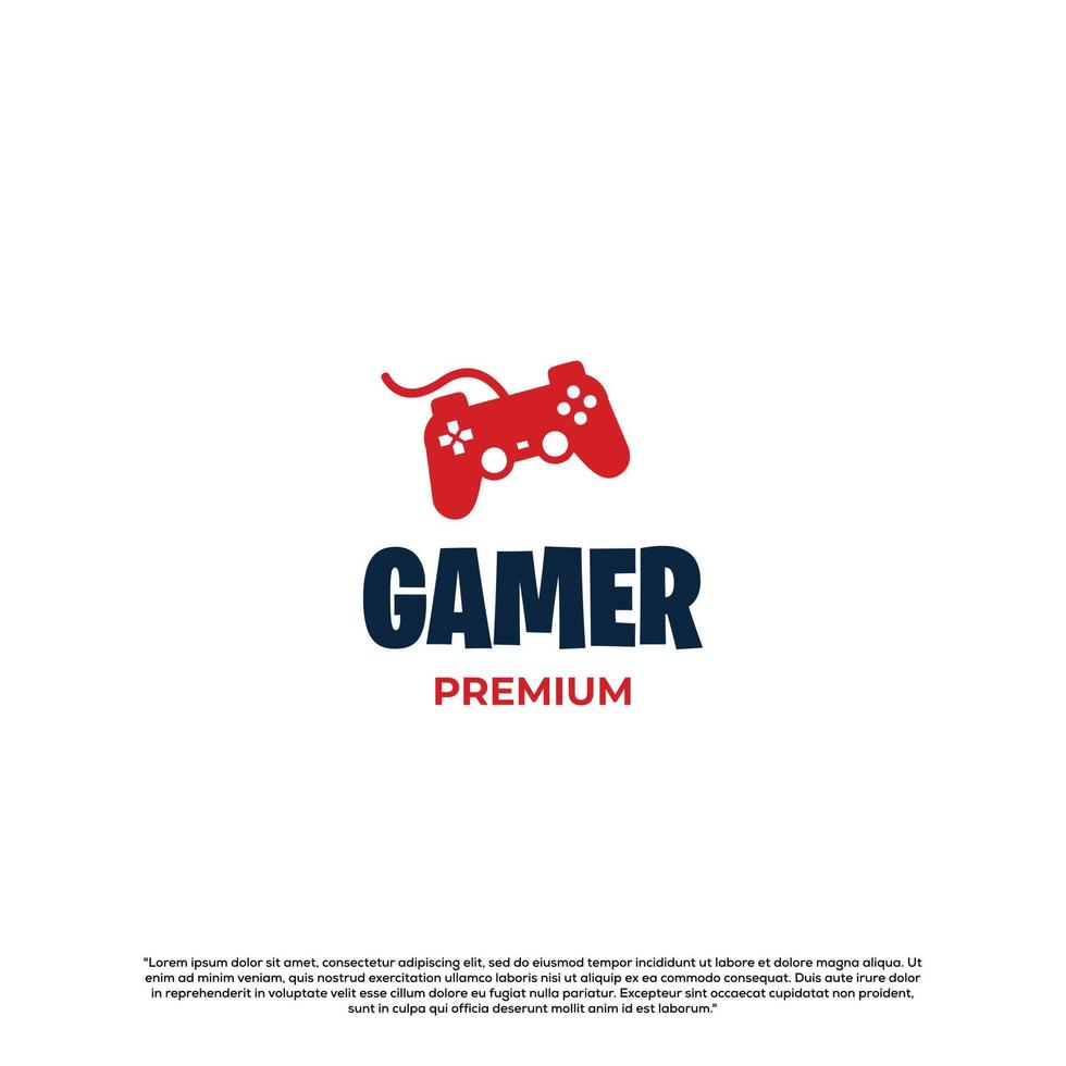 gamer logo design su isolato sfondo vettore