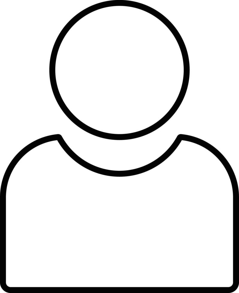 linea vettore icona avatar. schema vettore icona su bianca sfondo