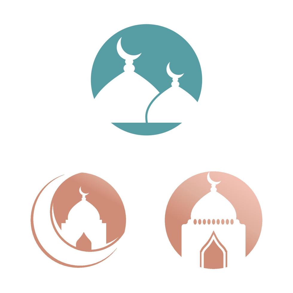 Ramadhan kareem manifesto bandiera islamico sfondo mousque logo icona piatto design vettore