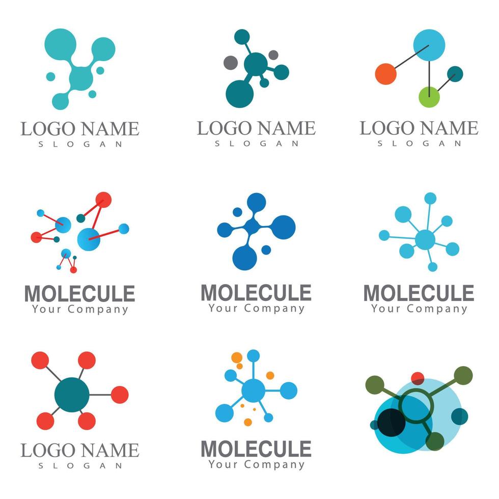 illustrazione di simbolo di vettore del modello di logo del gene del DNA