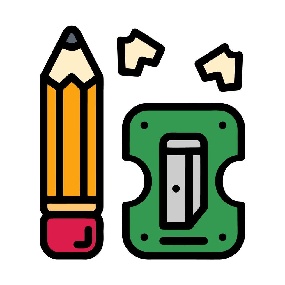 illustrazione vettore grafico di penna temperamatite, matita scuola, Scrivi icona