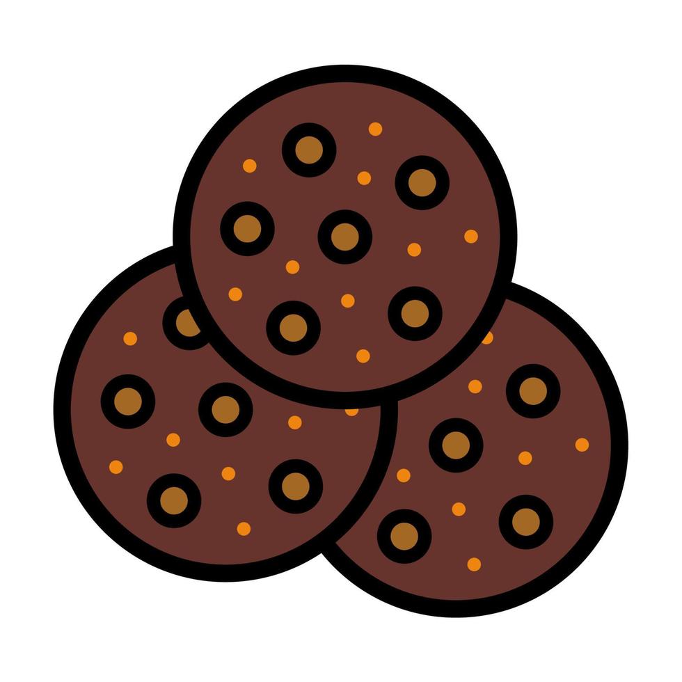 illustrazione vettore grafico di cioccolato patata fritta, patatine fritte cibo, biscotti biscotto icona