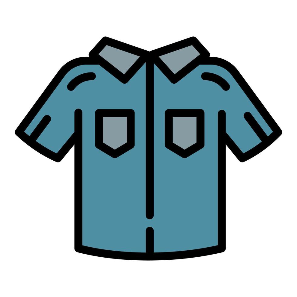 polizia attrezzatura camicia icona schema vettore. distintivo sicurezza vettore