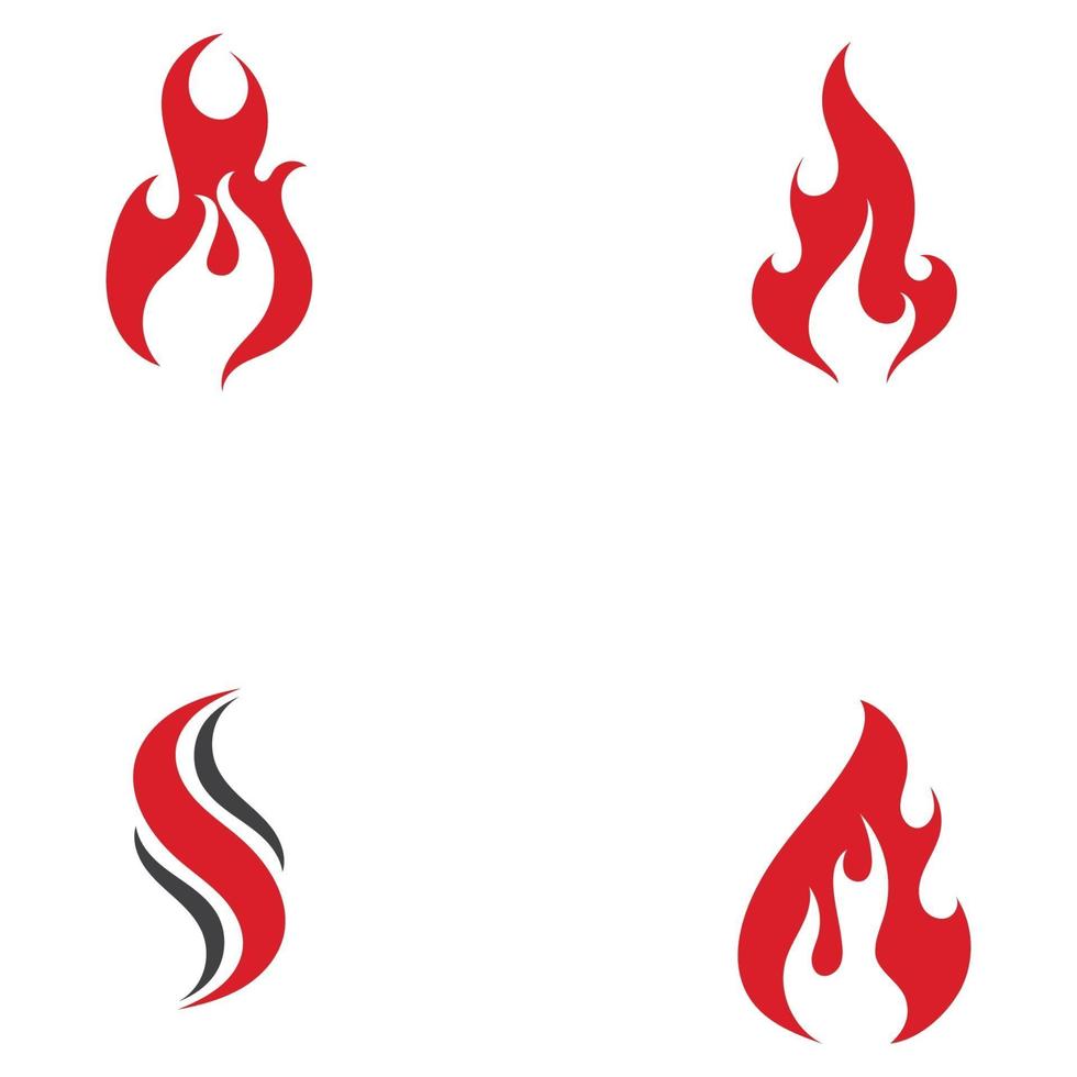 immagine del modello di progettazione dell'illustrazione di vettore della fiamma del fuoco