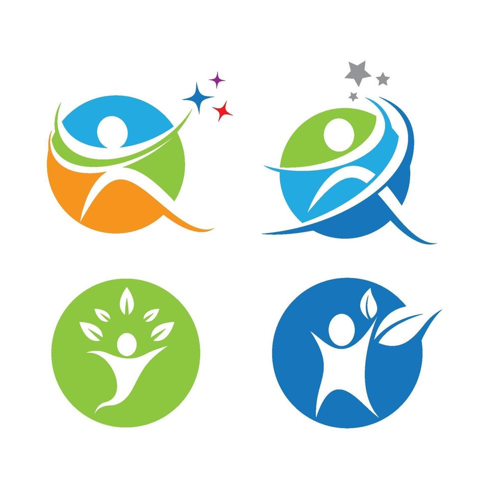 progettazione di immagini del logo di benessere vettore