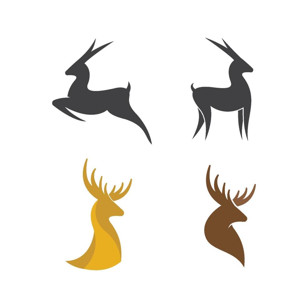 illustrazione delle immagini del logo dei cervi vettore