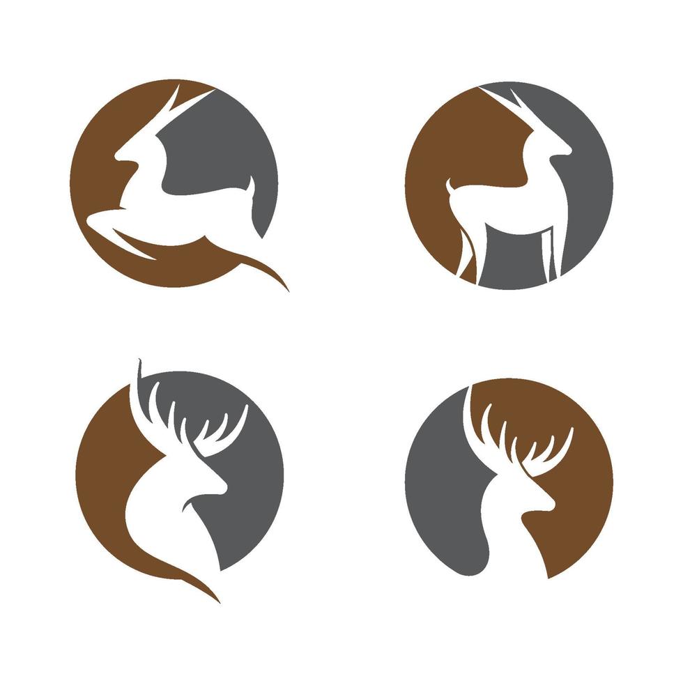 illustrazione delle immagini del logo dei cervi vettore