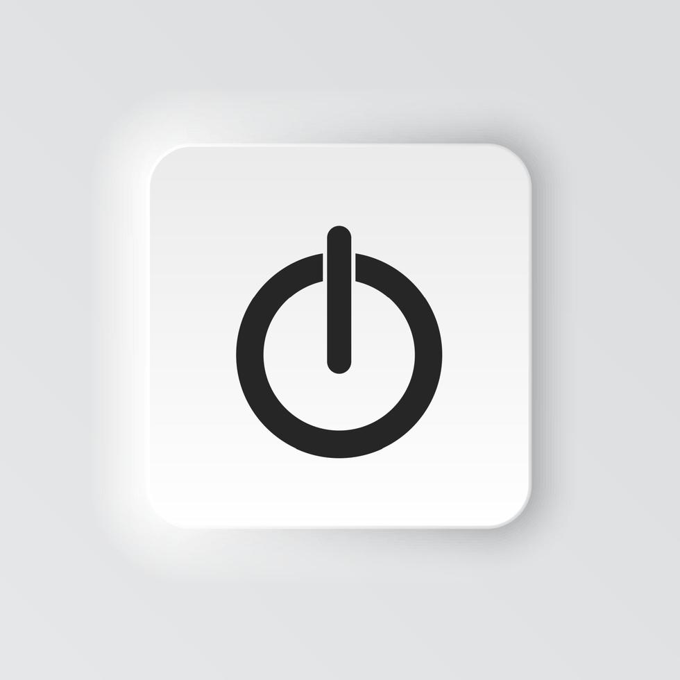 rettangolo pulsante icona energia pulsante. pulsante bandiera rettangolo distintivo interfaccia per applicazione illustrazione su neomorfo stile su bianca sfondo vettore
