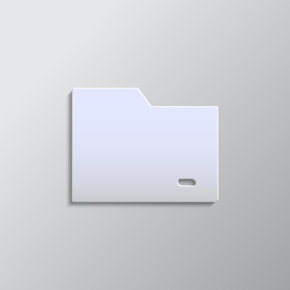 cartella carta stile, icona. grigio colore vettore sfondo- carta stile vettore icona.
