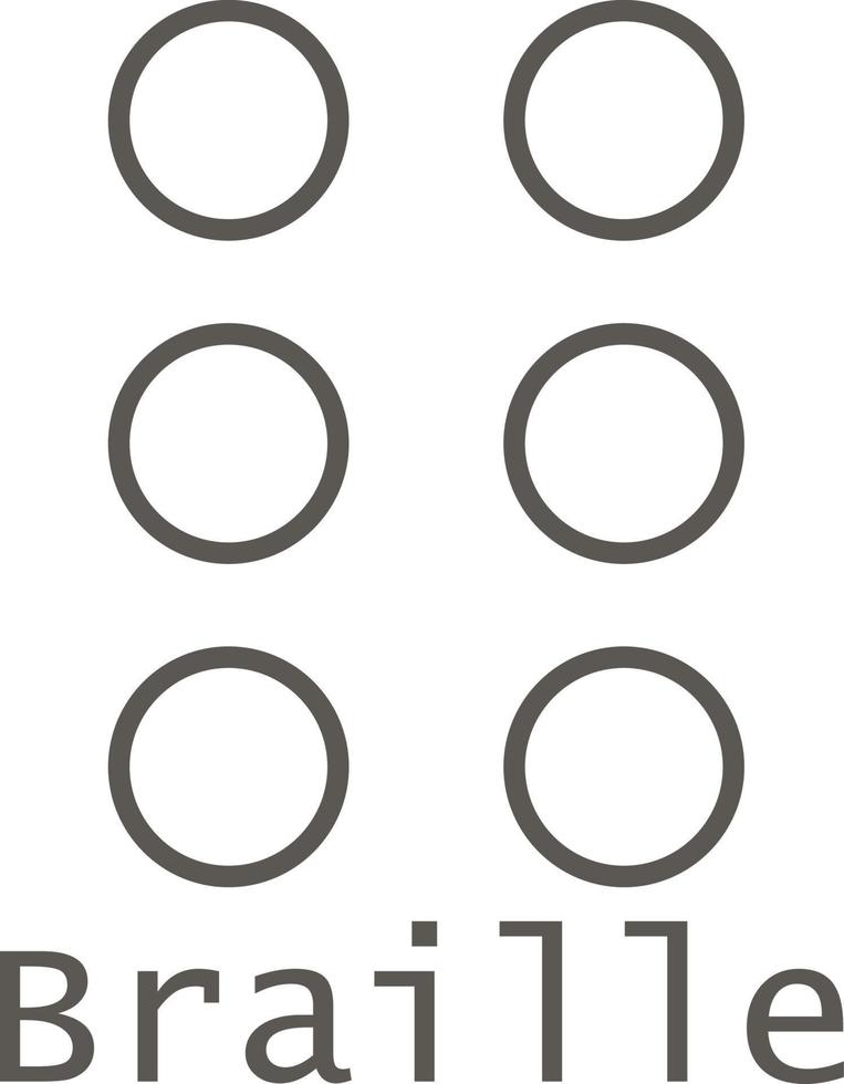 braille vettore icona. semplice elemento illustrazione a partire dal carta geografica e navigazione concetto. braille vettore icona. vero tenuta concetto vettore illustrazione.