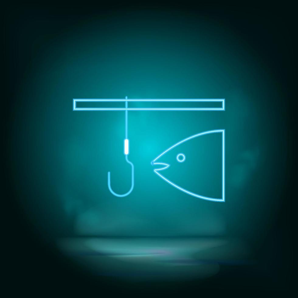 pesca blu neon vettore icona. semplice elemento illustrazione a partire dal carta geografica e navigazione concetto. pesca blu neon vettore icona. vero tenuta concetto vettore illustrazione. su bianca sfondo