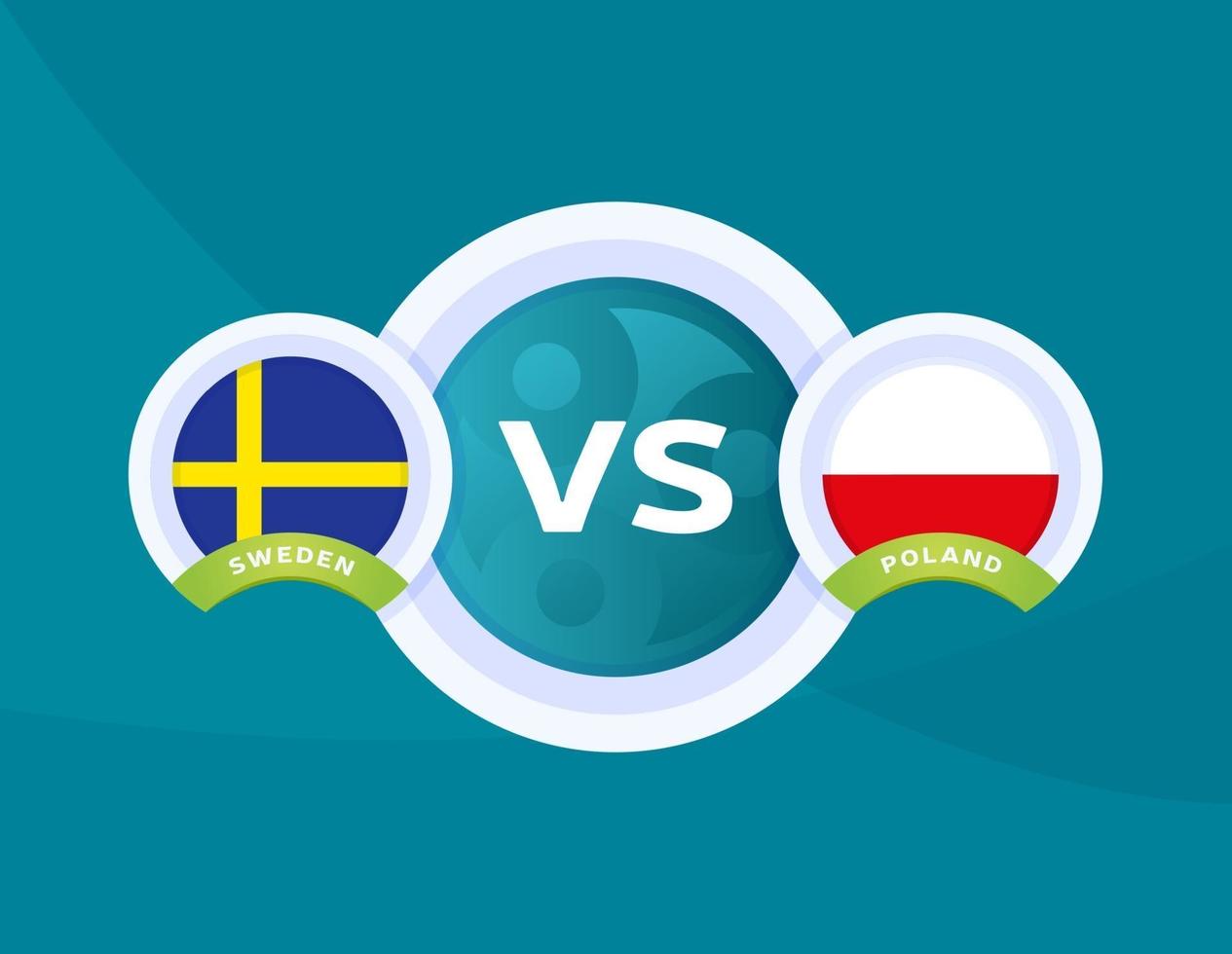 Svezia vs Polonia calcio vettore