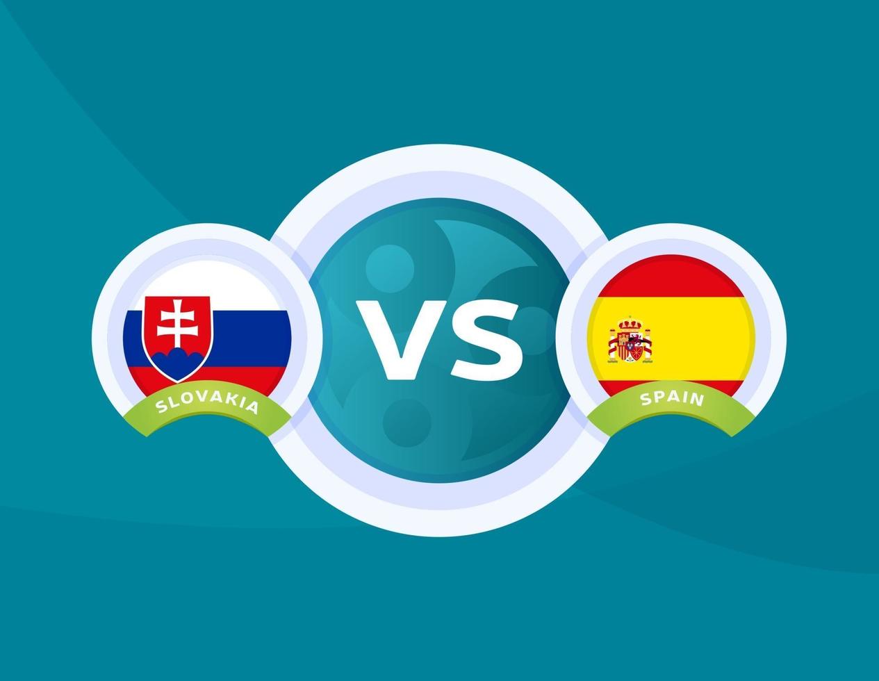 slovacchia vs spagna calcio vettore
