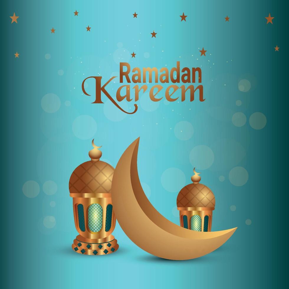 sfondo creativo di ramadan kareem o eid mubarak vettore