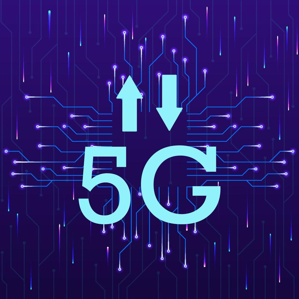 5 g, segnale, frecce nuovo tecnologia vettore icona. nuovo mobile tecnologia concetto vettore illustrazione. 5 g, segnale, frecce nuovo tecnologia vettore icona