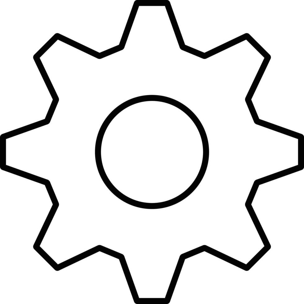 linea vettore icona impostazioni. schema vettore icona su bianca sfondo