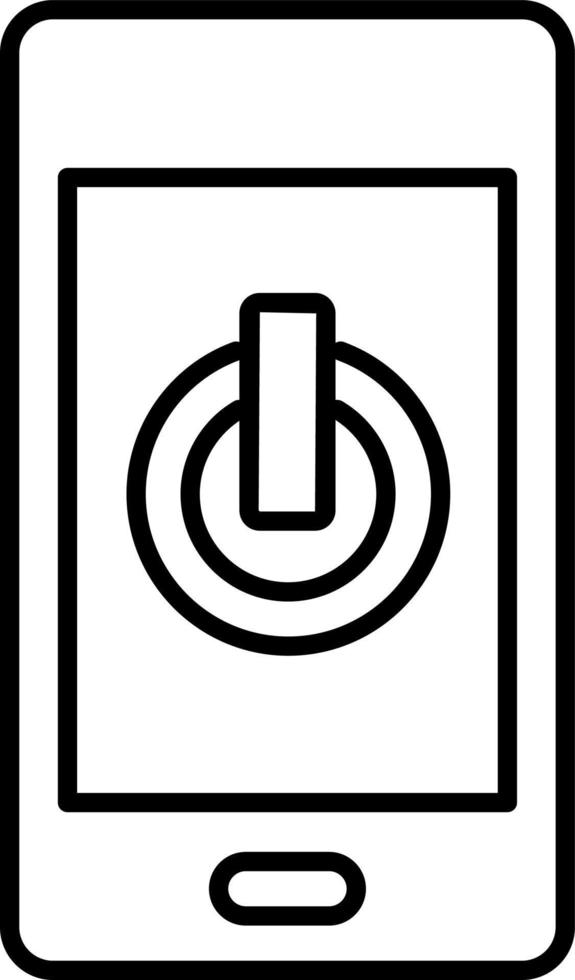 linea vettore icona Telefono, potenza. schema vettore icona su bianca sfondo