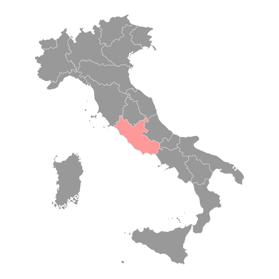 lazio carta geografica. regione di Italia. vettore illustrazione.