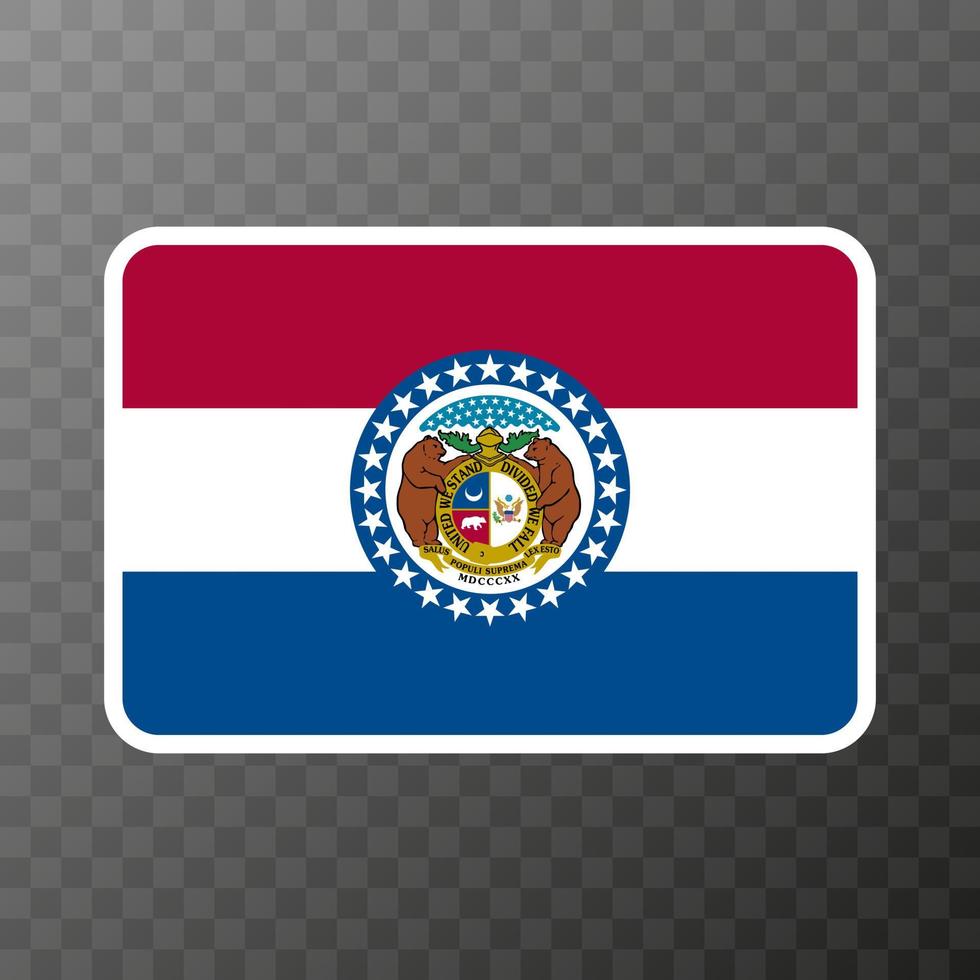 Missouri stato bandiera. vettore illustrazione.