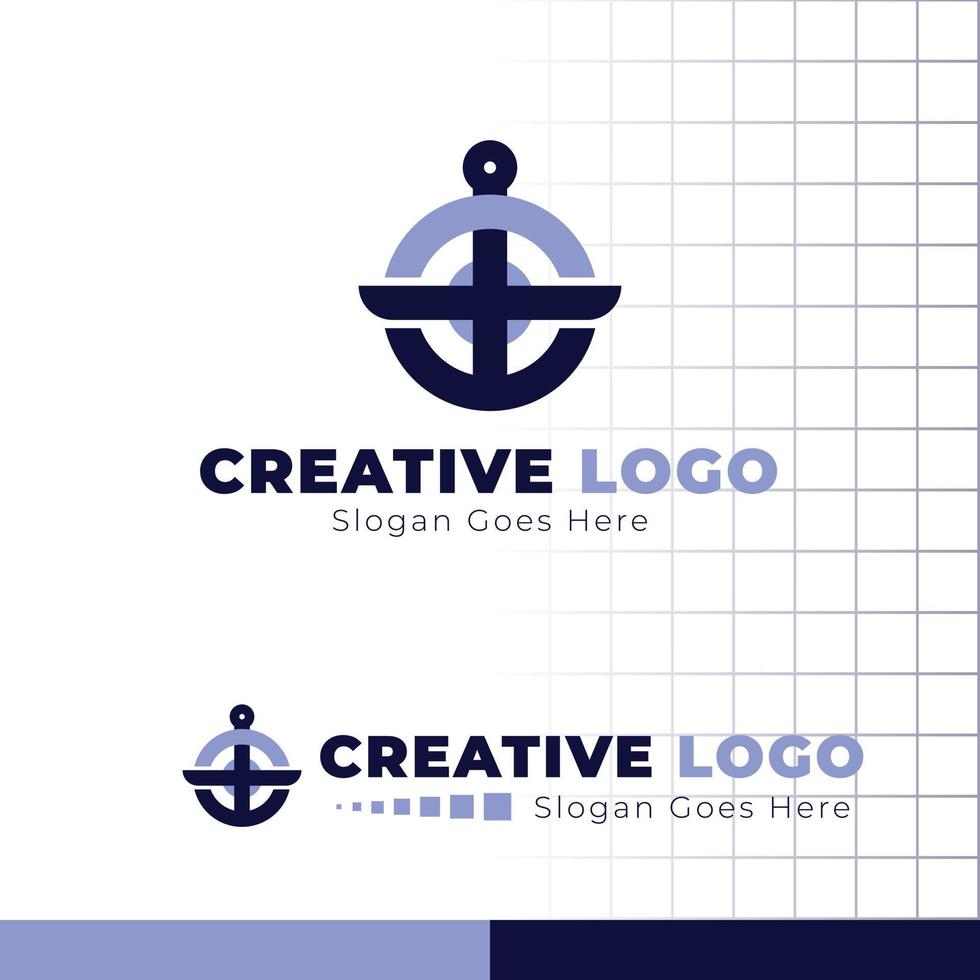 ancora creativo logo vettore