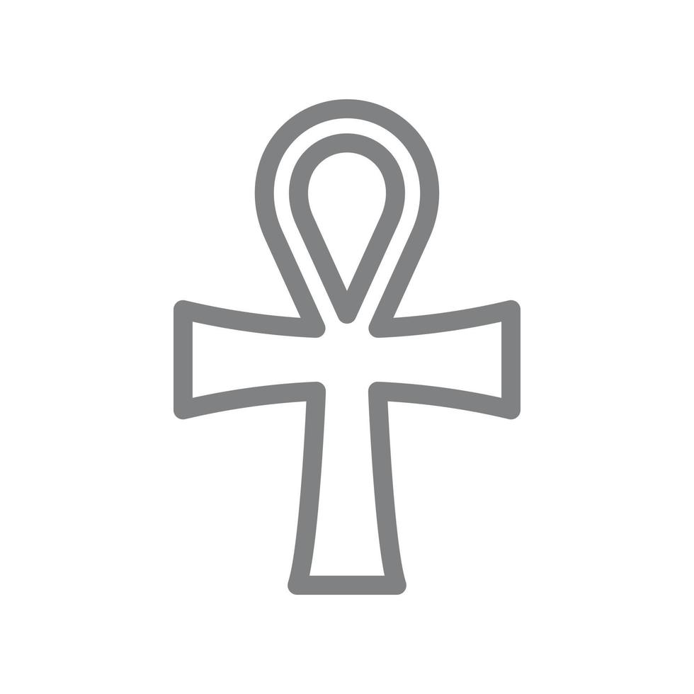 ankh simbolo vettore icona. spirituale concetto vettore illustrazione. su bianca sfondo