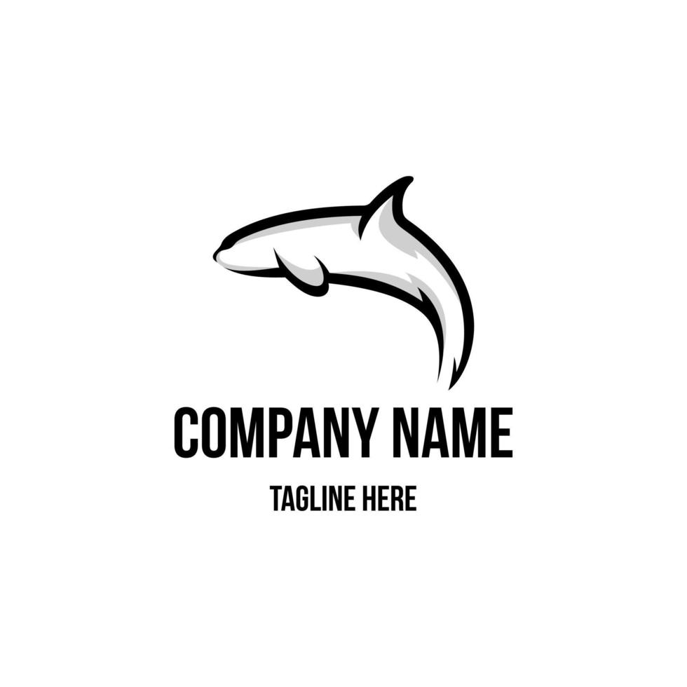 balena logo design icona. balena design ispirazione. artic animale logo design modello. animale simbolo logotipo. balena simbolo silhouette. vettore